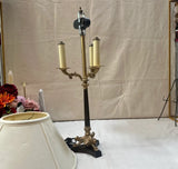 Skinny Brass Lion Footed Table Lamp