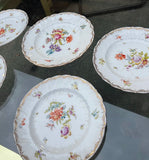 Collection of Saxonia German Floral Plates- Set of 5