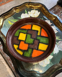 Vintage Ceramic MCM Large Ashtray With Tile Design