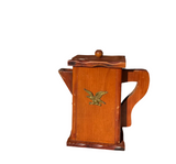 Wooden Handmade Pitcher With Eagle Accent