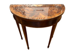 Demilune Glass Top Side Table