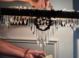 Pair of Drop Crystals and Brass Sconces