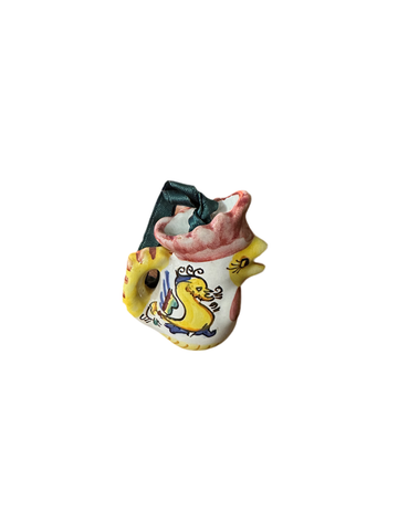 Small Ceramic Portuguese Rooster Ornament