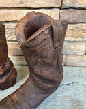 Stone Western Cowboy Boot Planters
