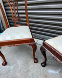Pair of Maitland Smith Ball and Claw Feet Design Wooden Dining Chairs