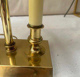 Simple Brass Table Lamp With Lampshade
