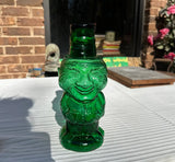 Green Glass Sculptural Man Decanter