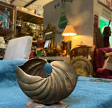 Art Deco Nautilus Brass Shell Planter