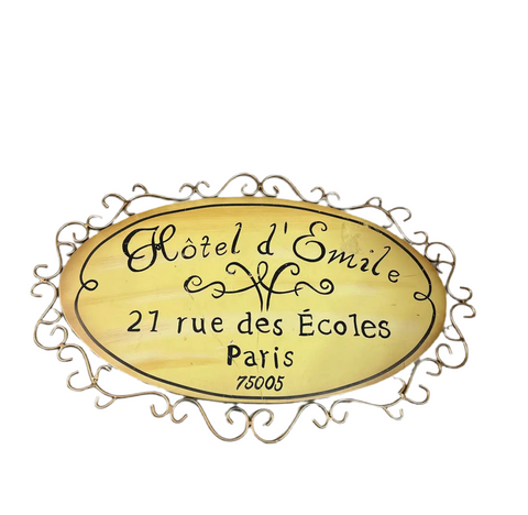 Yellow Paris, France Decorative Sign