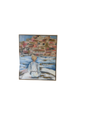 Painting Greece Tourist Scene on Canvas