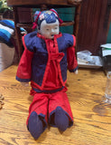 Vintage Handmade Asian Porcelain and Textile Doll