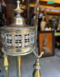 Vintage Brass Fireplace Tools and Holder
