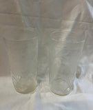 Pair of Elegant Etched Glass Cups
