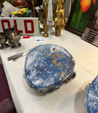 1980s Blue Stone Wall Planters - Set of 2