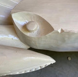 White Wooden Carved Vintage Crab Style Coffee Table Base