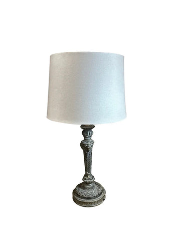Modern Metal Lamp With Ram Head Details, Lampshade Included