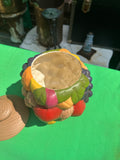 Vintage Ceramic Hand Painted Fruit Style Cookie Jar