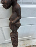 Vintage Hand Carved Wooden African Walking Stick