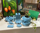 Instant Collection of Blue Ceramic Decorative Pieces- Set of 9