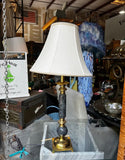 Vintage Gold and Black Stone Table Lamp