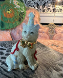 Ceramic Lennox Birthday Cat With Party Hat