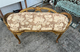 French Caned Petite Bench With Cushion