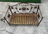 Small Gold Metal Vintage Detailed Dog Bed