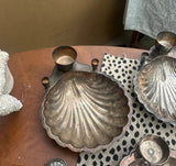 Instant Collection of Silver Shell Trays With Candleholders- Set of 6