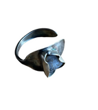 Small Vintage Roger and Sonaa Silver Wrist Cuff With Stone