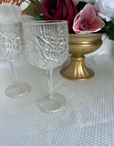 Collection of Plastic Etched Wine Glasses- Set of 4
