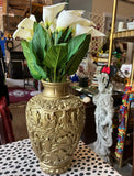 Detailed Gold Large Vase