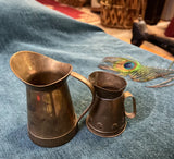 Pair of Miniature Brass Pitcher Style Vases