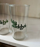 Trio of Big Daddy's Glasses With Green Accents