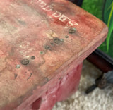 Vintage Red Wooden Miniature Stool