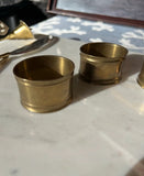 Collection of Simple Brass Napkin Rings- Set of 4