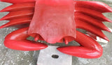 Red Painted Wooden Carved Vintage Crab Style Coffee Table Base