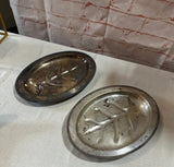 Pair of Silver Leaf Decorative Trays