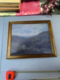 Vintage Landscape Painting in Gold Frame