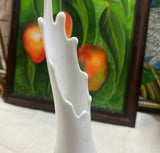 Milk Glass Abstract Water Drop Vase