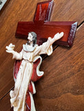 Vintage Resin Jesus on the Cross Figurine