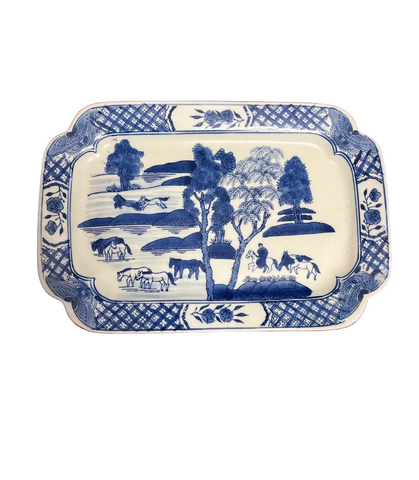 Blue and White Chinoiserie Decorative Plate