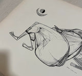 Pair of Brazilian Style Prints of Abstract Figure, Signed