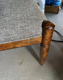 Mid-Century Wooden Bench With Cushion