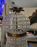 Oversized Gold Stunning Crystal Chandelier With Detailed Accents
