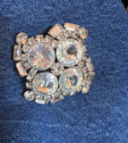 Small Diamond Cluster Brooch Pin
