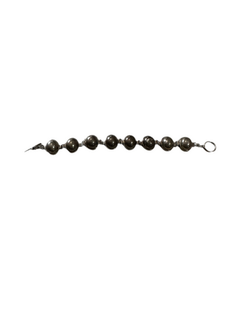 Sterling Silver Stamped Bubble Bracelet