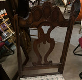 Vintage Wooden Chair With Blue Flower Accents