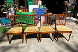Fluted Neoclassical Design Dining Chairs Entertaining Style- Set of 4