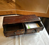 Vintage Wooden Miniature Asian Style Jewelry Box