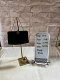 Small Black Hand Bag With Gold and Jewel Accents *Missing Jewels